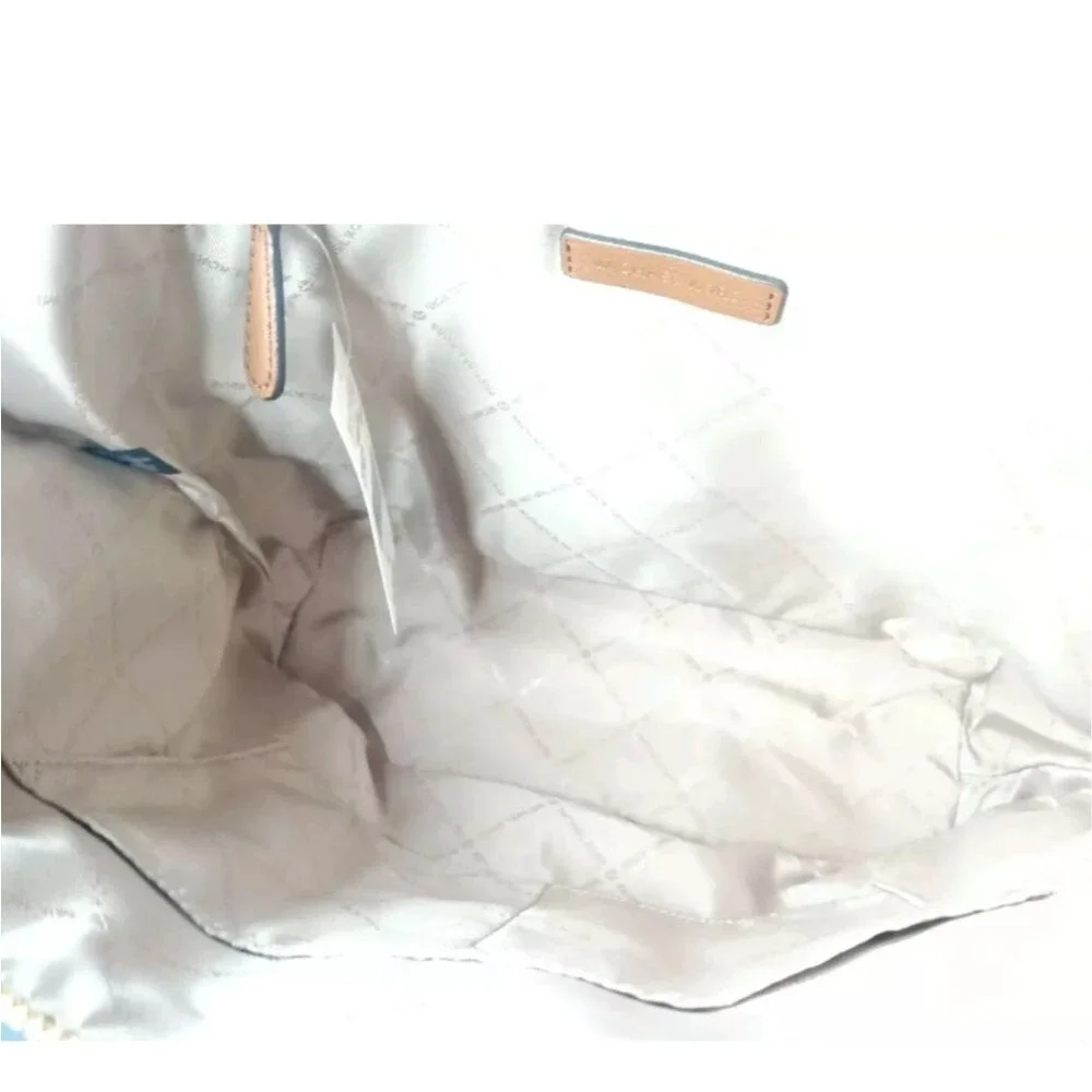 Michael Kors Charlotte Logo and Leather Top-Zip Tote Bag